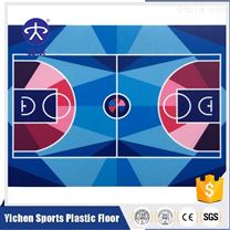 籃球場定制打印PVC塑膠地板