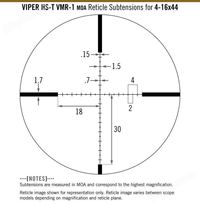 VORTEX Viper HS-T 4-16X44参数