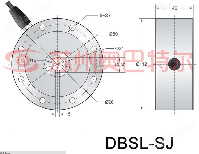 美国TRANSCELL DBSL-SJ/2t轮辐式测力传感器