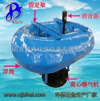 店长* 鱼塘曝气水产养殖充氧浮筒潜水离心式曝气机