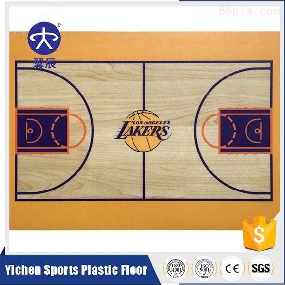篮球场定制打印PVC塑胶地板