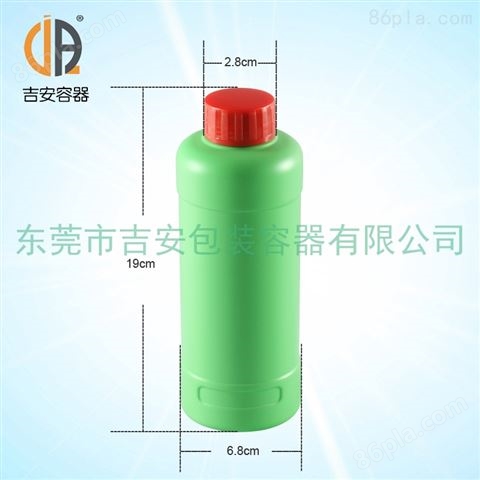 绿色高身600g圆瓶 600ml包装塑料瓶 600毫升化工液体瓶 *